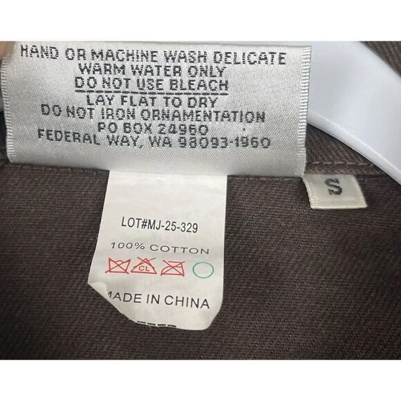 Vintage Christine Alexander Jacket Womens Size S Brown Denim Bling - Picture 6 of 9